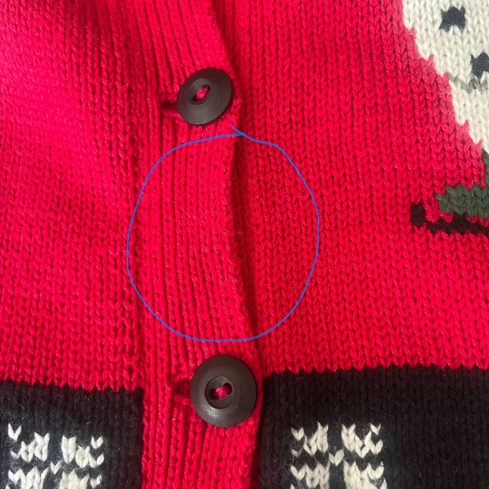 Vintage Y2K Festive Snowman Red Cardigan ‘ugly Christmas sweater’ !!!